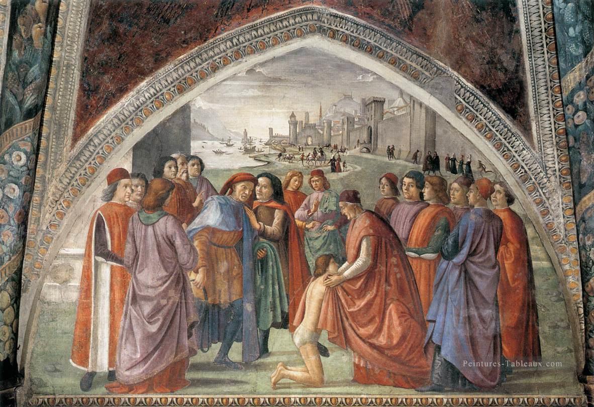 Renonciation aux biens matériels Renaissance Florence Domenico Ghirlandaio Peintures à l'huile